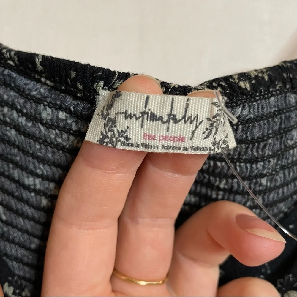 Free People Caught Up Tie Ditsy Floral Printed Mini Slip Dress - Picture 3 of 13